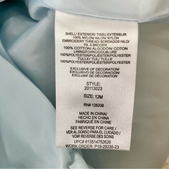 🚫SOLD Pippa & Julie NWT Lace Dress blue, flowers,baby/toddler 12 months - Picture 7 of 12